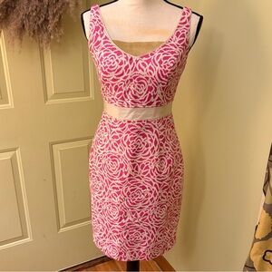 VINTAGE Maggy London Jacquard Fitted Dress size 4